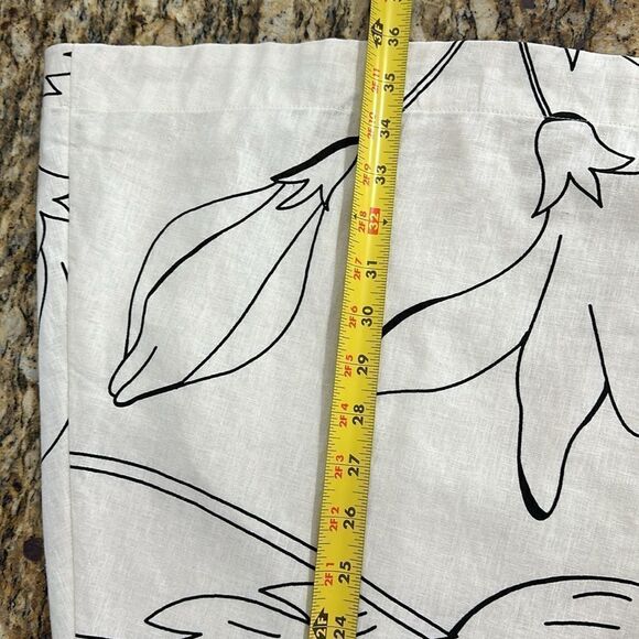 Banana Republic Linen Blend Mini Dress Stone Washed Tropical Print Size 8 - Picture 10 of 11
